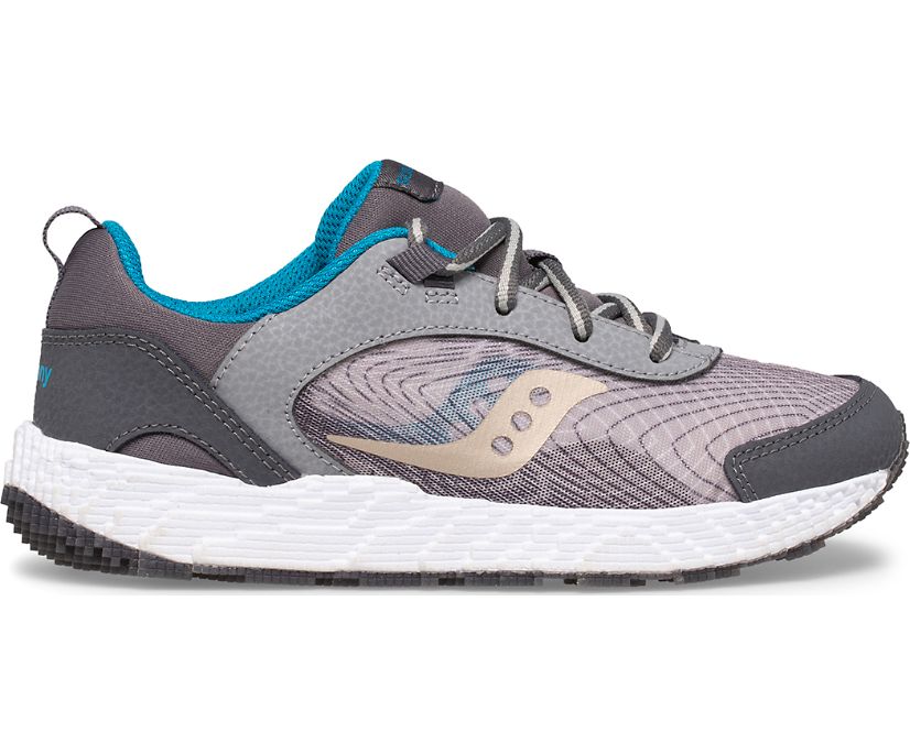 Gyerek Saucony Voxel 6000 Tornacipő Szürke Kék Arany | HU 276JPQ